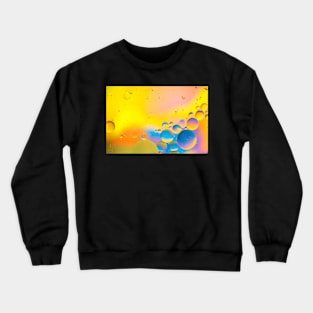 Abstract - Oil and Water on a Coloured background Crewneck Sweatshirt